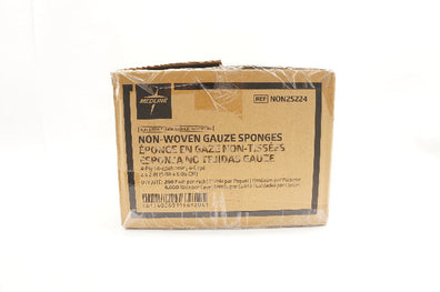Medline NON25224 Non-Woven Gauze Sponges 2 x 2inch, 4-Ply - Case of 8000